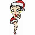 Betty Boop Christmas machine embroidery design